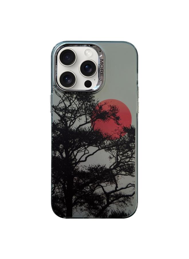 S-TOP Case For iPhone 14 Pro Colored Silver Plating Sunset Phone Case - Image 1