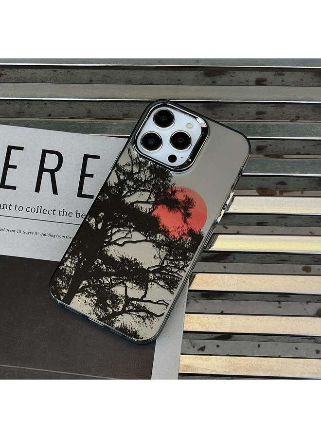 S-TOP Case For iPhone 14 Pro Colored Silver Plating Sunset Phone Case - Image 2