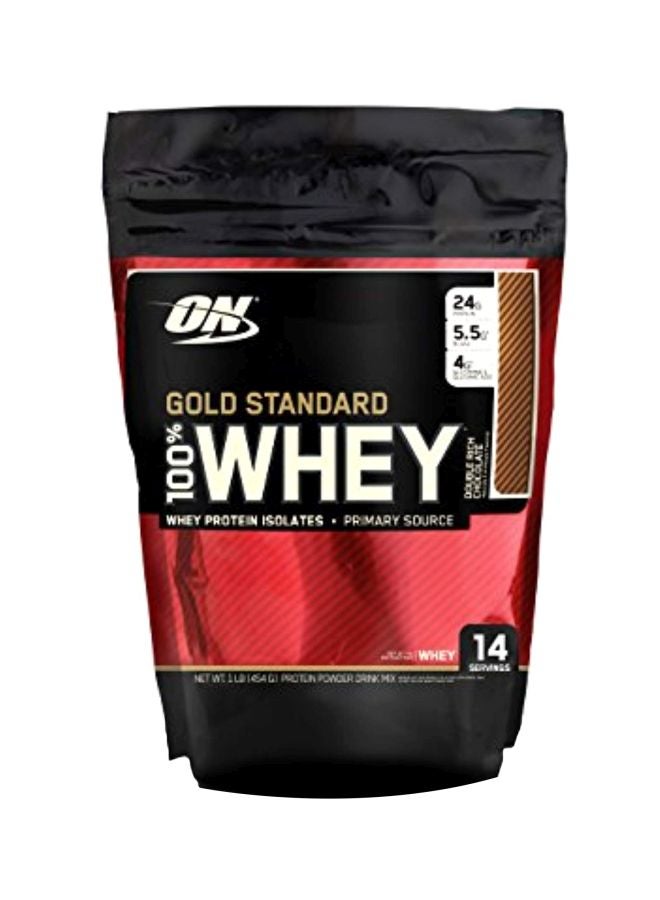 أوبتيموم نيوتريشن بروتين مصل اللبن جولد ستاندرد بنكهة الشوكولاتة الغنية المزدوجة - 454 جراماً - Image 1