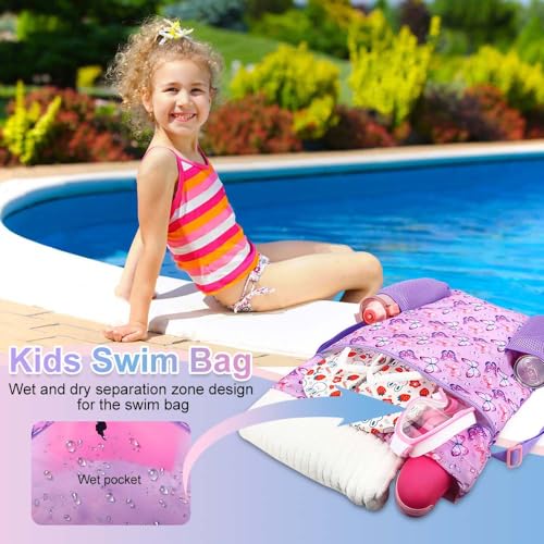 RHCPFOVR Butterfly Drawstring Backpack for Girls - Swim Bag for Kids Women Drawstring Bags for Beach Swimming Pool Lightweight Draw String Bags Waterproof Sports Gym Bag With Two Water Bottle Holder - Image 5