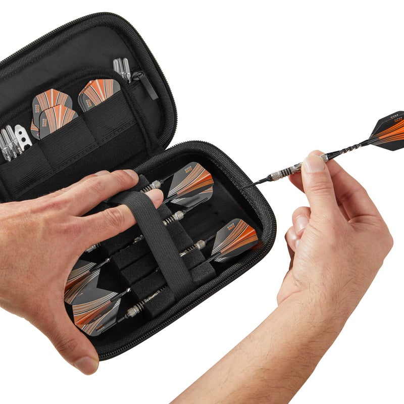 Casemaster Sentinel 6 Dart Case, Holds Extra Accessories, Tips, Shafts and Flights, Compatible with Steel and Soft Tip Darts, Impact & Water Resistant Tactech Shell, Black Zipper - Image 5