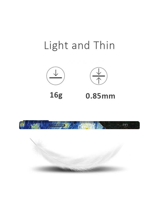 غطاء هاتف آيفون 14 برو بطلاء زيت فني - ليلة النجوم لفان جوخ - عبوة كاملة بملمس مبرد بعدسة إبداعية مضادة للسقوط - Image 4