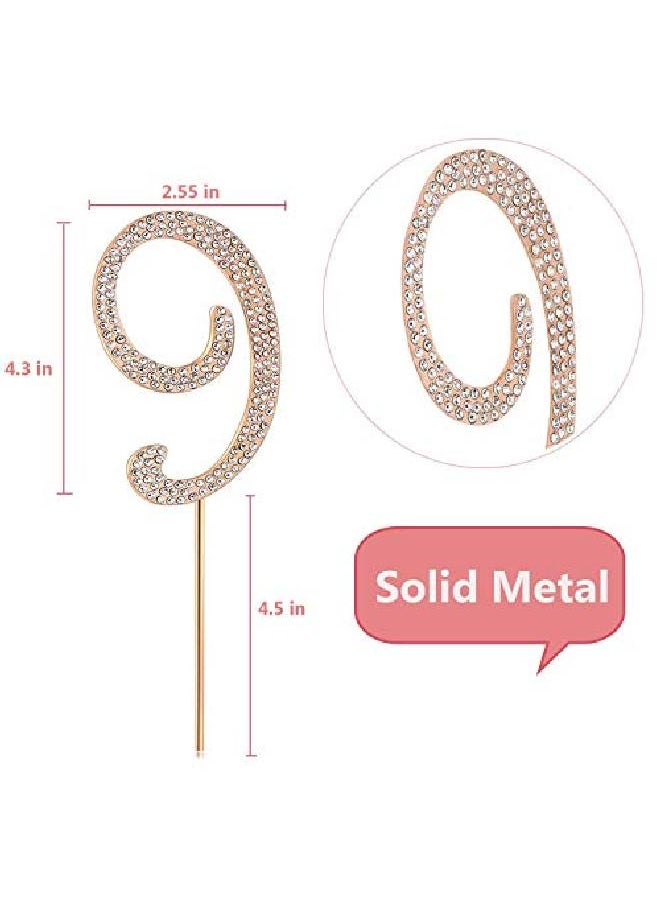 MAGJUCHE - Gold 19" Crystal Cake Topper Number 19 Rhinestones 19Th Birthday Cake Topper Boy Or Girl Birthday Or 19Th Anniversary Party Decoration Supply - Image 1