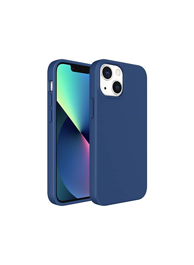 Jetech غطاء سيليكون لآيفون 13 ميني 5.4 بوصة، غطاء هاتف واقي كامل الجسم بلمسة ناعمة، غلاف مضاد للصدمات مع بطانة من الألياف الدقيقة (أزرق كوبالت) - Image 2