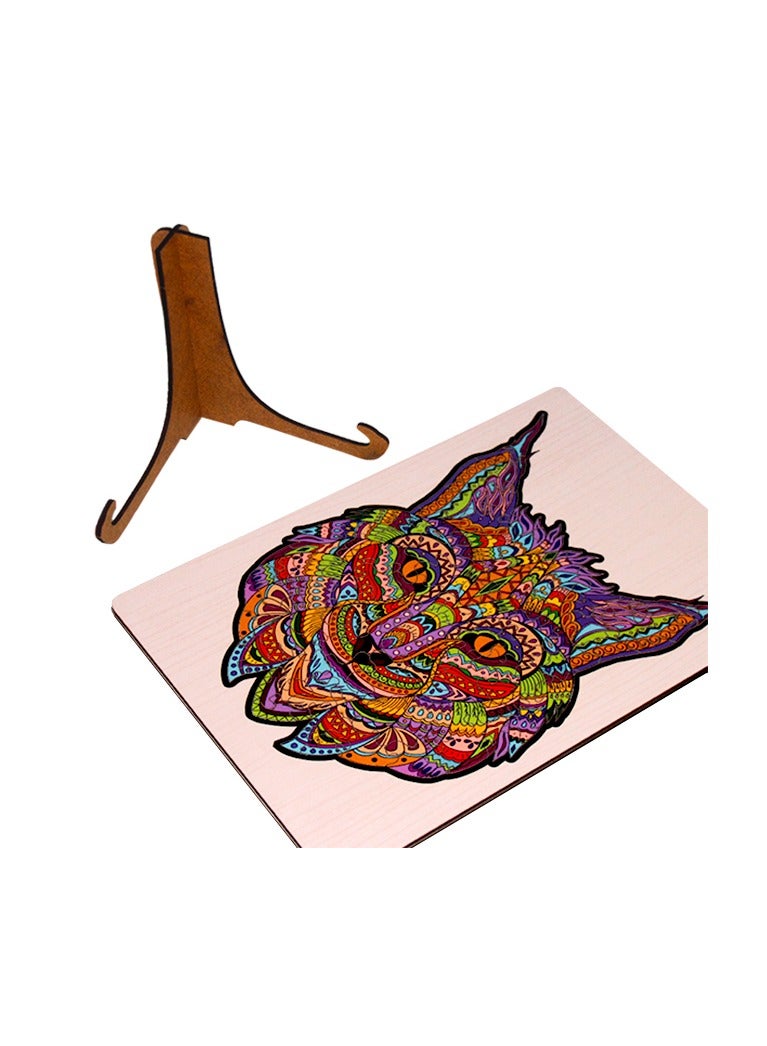 فوفا FOFA لغز خشبي ملون في إطار - Lynx - Image 2