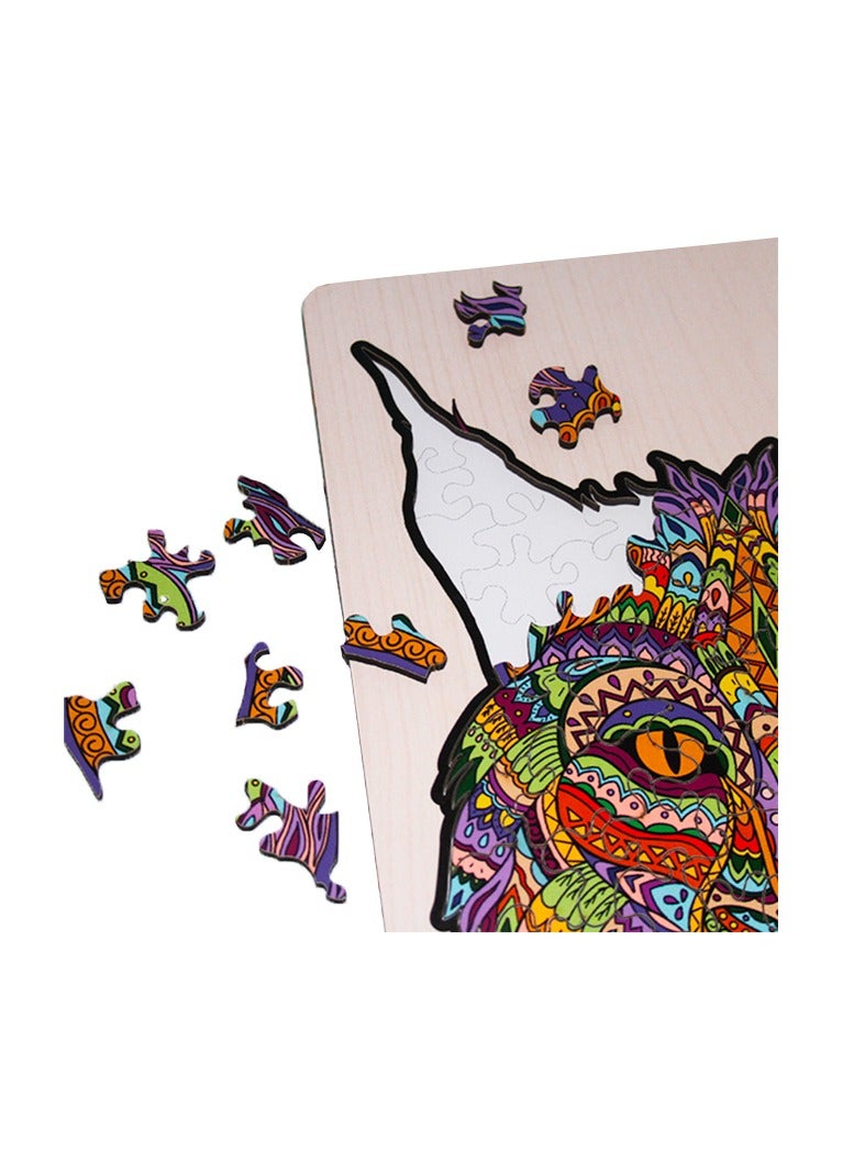 فوفا FOFA لغز خشبي ملون في إطار - Lynx - Image 4