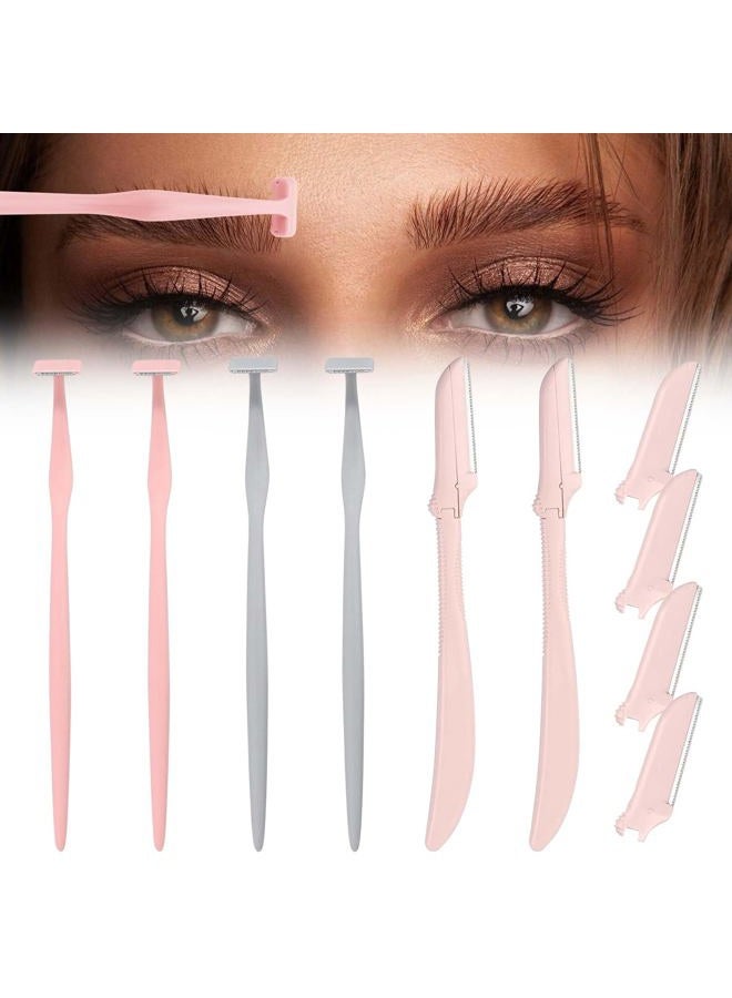 Cut it Eyebrow Razors for Women, Replaceable Face Razors kit, Dermaplane Shaving Tool for Men & Women, Face Razors for Peach Fuzz and Hair Removal, 4pcs Replacement Blades Available - Image 1