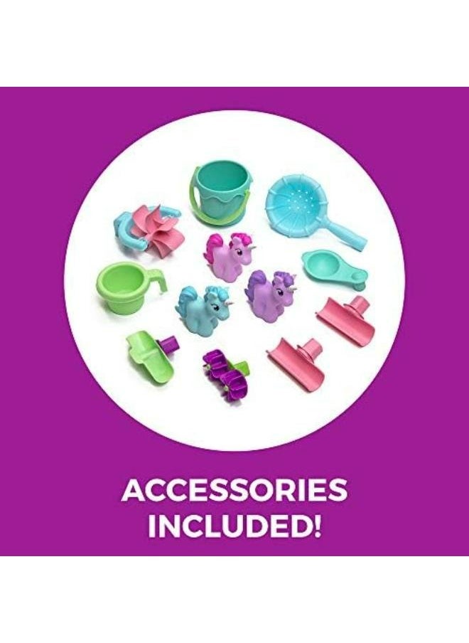 Step2 - Rain Showers and Unicorns Water Table, Kids Water and Sand Activity Sensory Playset, Summer Outdoor Toys, 13 Piece Toy Accessories, for Toddles 1.5+ Years Old, Blue & Purple - Image 1