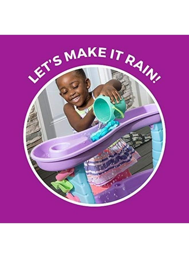 Step2 - Rain Showers and Unicorns Water Table, Kids Water and Sand Activity Sensory Playset, Summer Outdoor Toys, 13 Piece Toy Accessories, for Toddles 1.5+ Years Old, Blue & Purple - Image 1