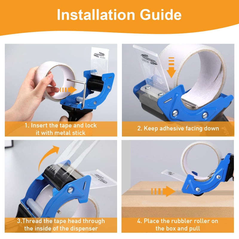 Bonison 2 Pack 3 Inch Tape Gun â€“ Heavy Duty Packaging Tape Dispenser for Fast Box Sealing, Quick Load, Industrial Grade Durability - Image 4