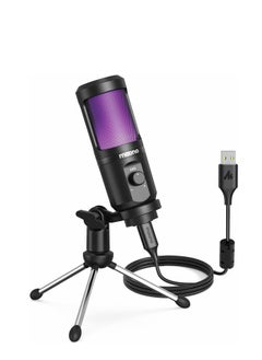 PM461TR RGB Light USB Gaming PC Microphone Lite Bundle for Recording Podcasting Streaming YouTube Twitch Skype and Compatible with PS4 PS5 Black