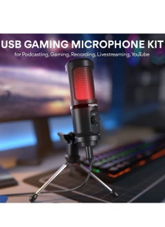 Maono PM461TR RGB Light USB Gaming PC Microphone Lite Bundle for Recording Podcasting Streaming YouTube Twitch Skype and Compatible with PS4 PS5 Black  - Image 3