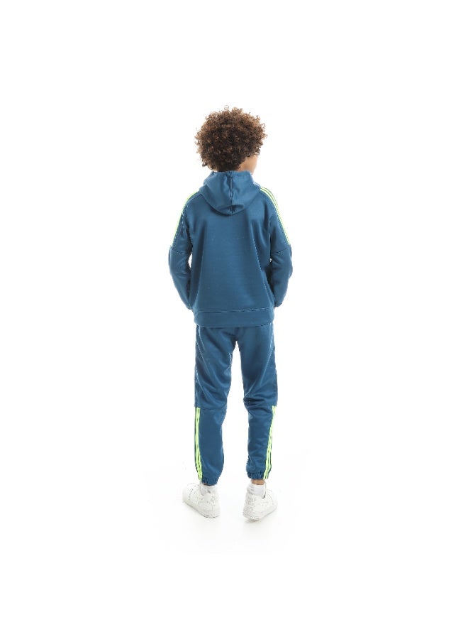 سيزار ترنج أولادي شتوي ضهر قطيفة من الداخل وتصميم 4 شرائط ومطبوع علي الصدر - Image 5