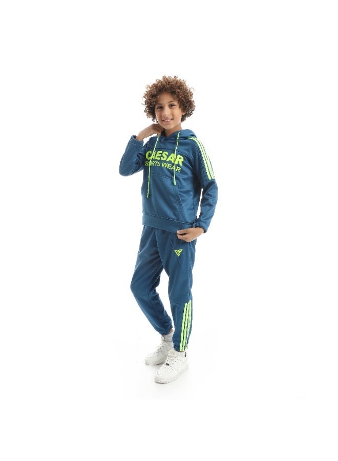 سيزار ترنج أولادي شتوي ضهر قطيفة من الداخل وتصميم 4 شرائط ومطبوع علي الصدر - Image 3