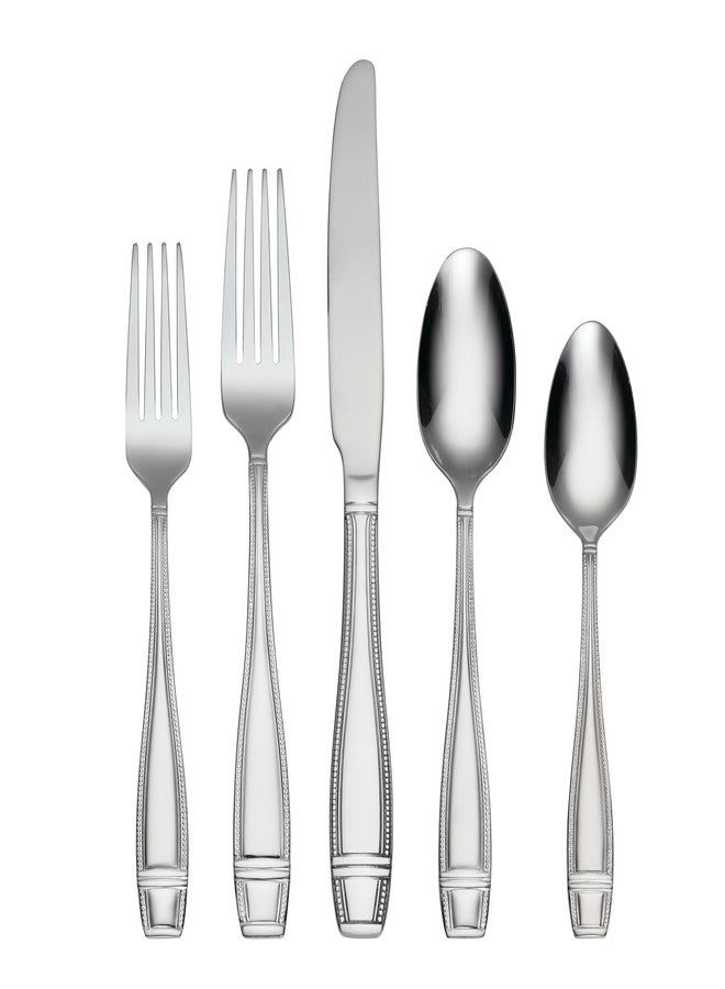 Oneida Ellis 42 Piece Everyday Flatware, Service for 8 18/0 Stainless Steel, Silverware Set - Image 1