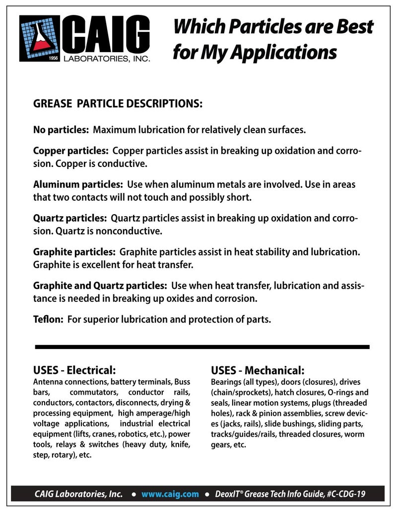 CAIG Laboratories, DeoxIT L260-C8, Lithium Grease, Copper Particles, 226g Squeeze Tube, Pack of 1 - Image 4