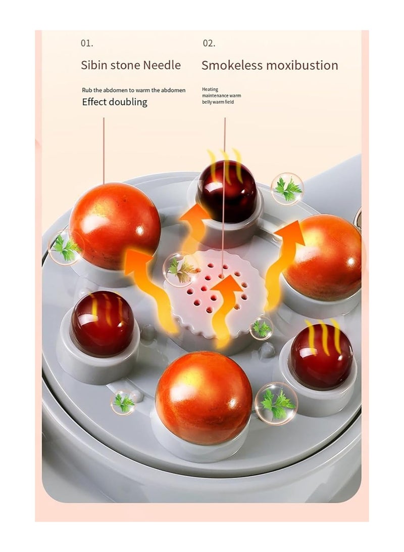 فيبكا Bianstone Rubbing Instrument, Automatic Abdominal Massager, Multi-part Massage, Forward and Reverse Massage, 2500mah Battery - Image 2