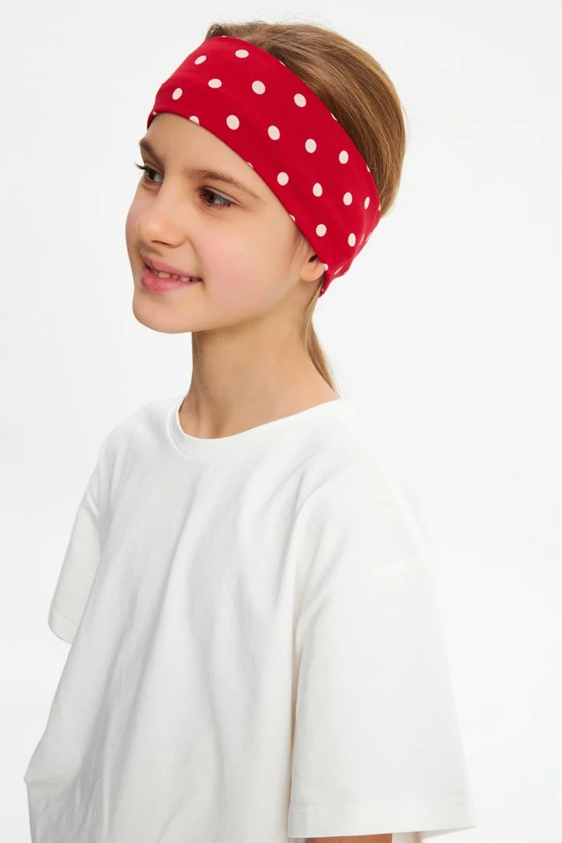 Babygiz Red Polka Dot-White Girls Cotton Combed T-Shirt Bandana Set of 2 - Sports Comfortable Best Of Collection 3
