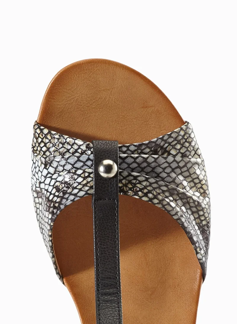 BELLUCCI Snake Print Sandals