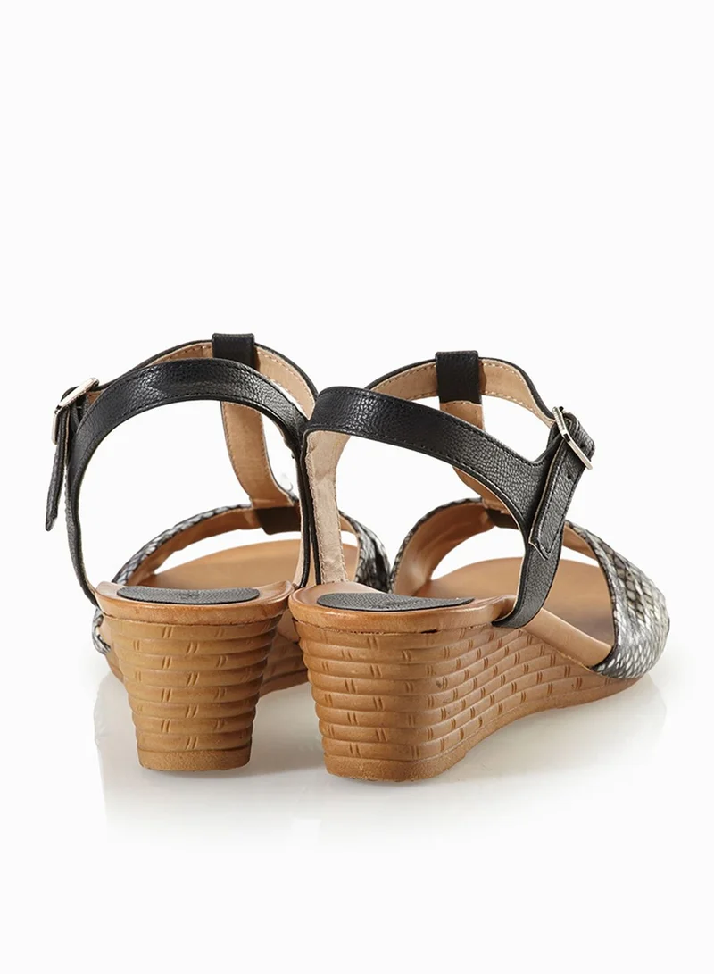 BELLUCCI Snake Print Sandals