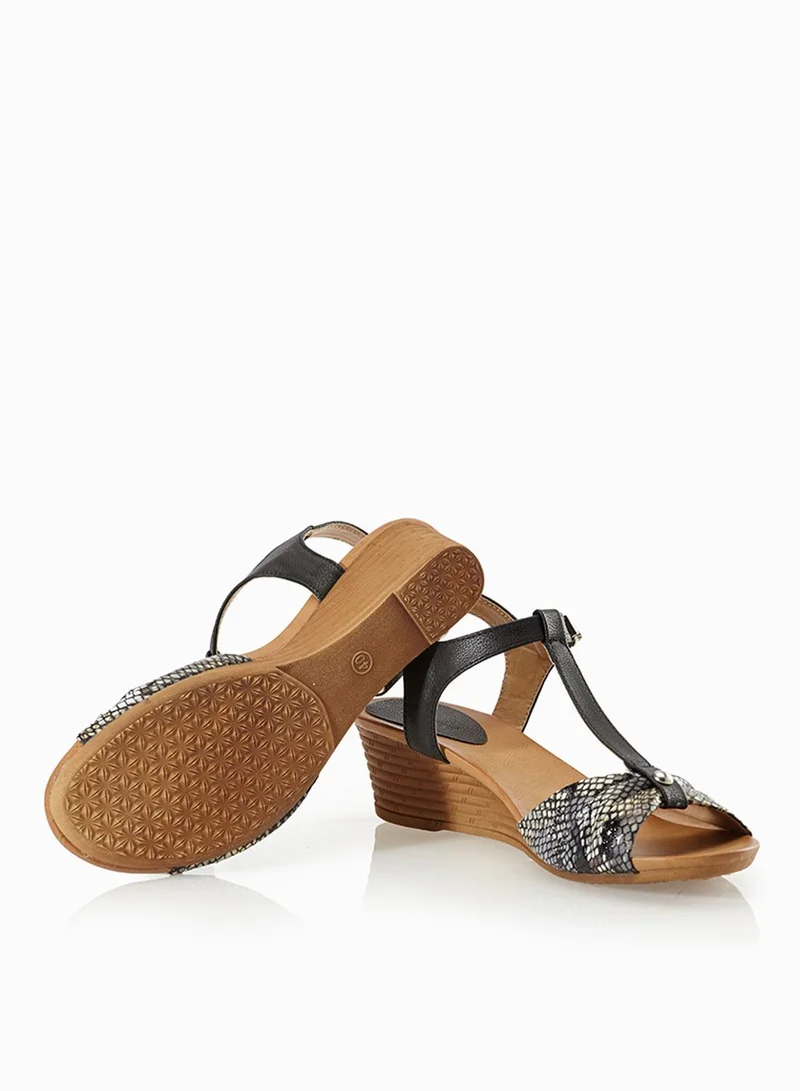BELLUCCI Snake Print Sandals