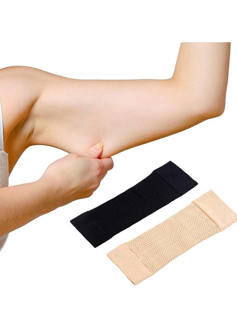 RATSAW 6 Pairs Arm Shapers Upper Arm Compression Sleeve Slimming Arm Warps Arm Slimming Shaper for Woman Cooling Arm Sleeves Cover Sun Sleeves Cover Arm Wraps  - Image 2