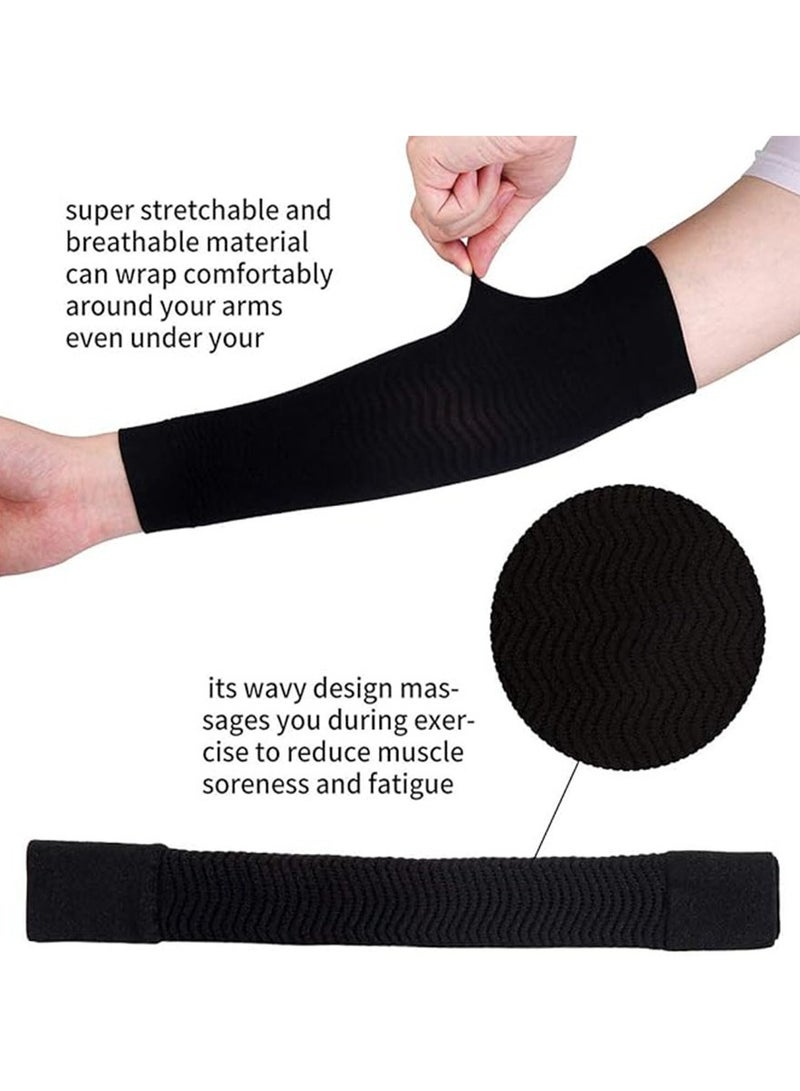 RATSAW 6 Pairs Arm Shapers Upper Arm Compression Sleeve Slimming Arm Warps Arm Slimming Shaper for Woman Cooling Arm Sleeves Cover Sun Sleeves Cover Arm Wraps  - Image 3