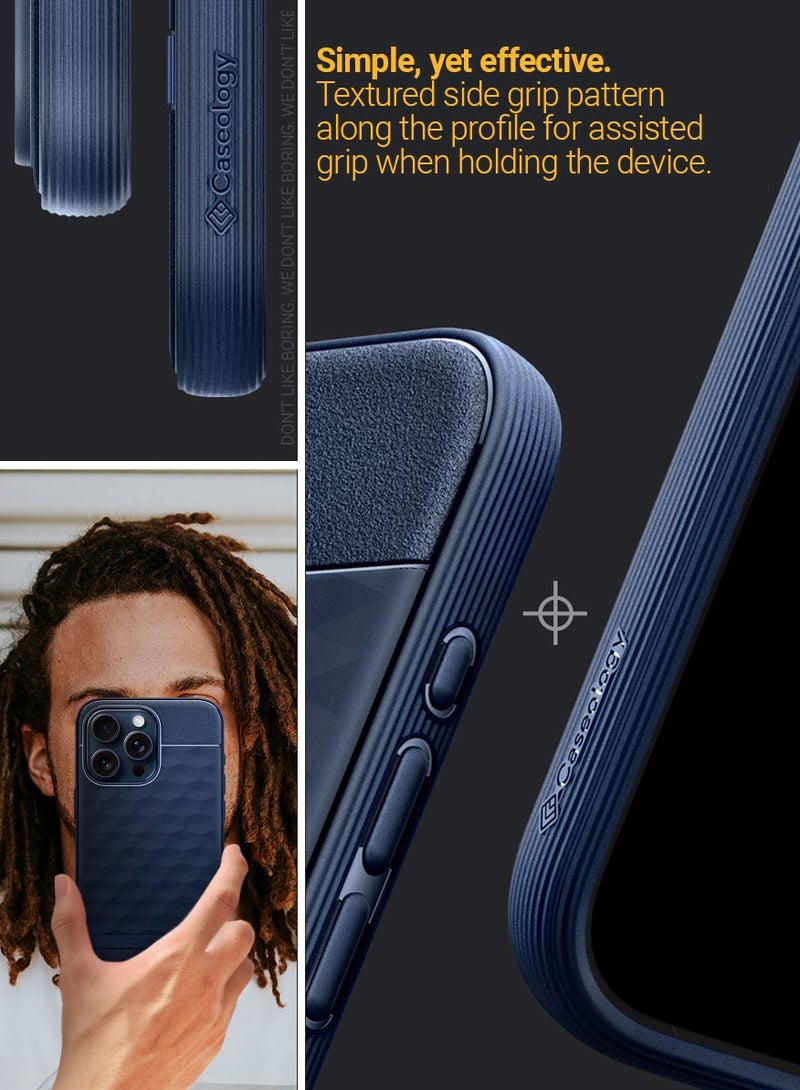 Caseology غطاء Parallax Mag لهاتف iPhone 15 Pro MAX MagSafe من الدرجة العسكرية - أزرق داكن - Image 4