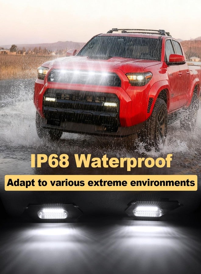 OKLSG Front Bumper LED Grill Lights for 2025 2026 Toyota 4Runner TRD Sport and TRD OffRoad Raptor Marker Lights Bars 6th Gen 4Runner Exterior Accessories (White) - Image 5