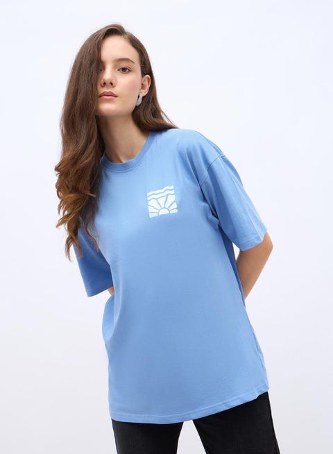 Graphic Print Crew Neck Oversized T-Shirt