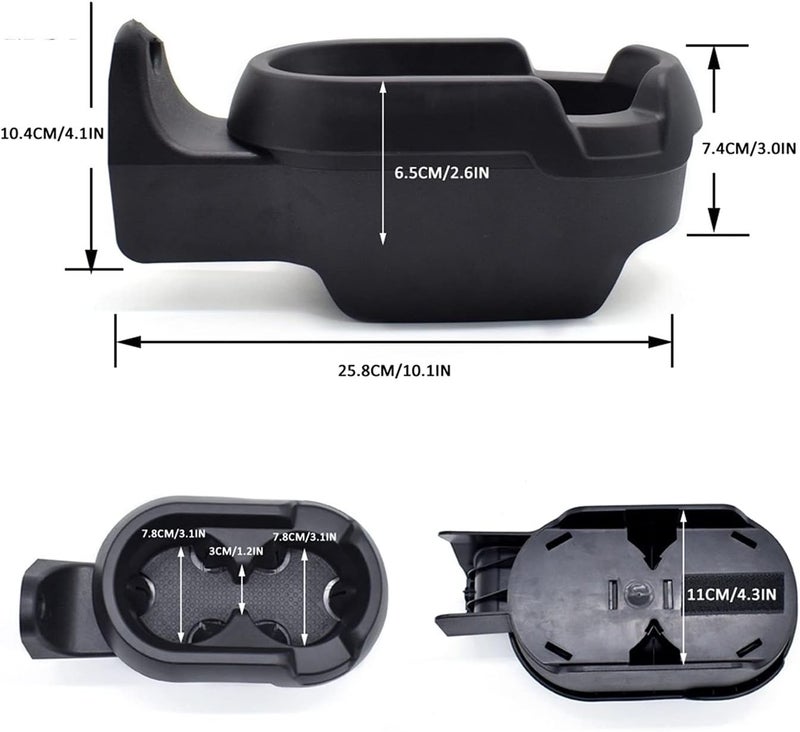 QASULER Coffee Cup Drink Holder for Smart Fortwo 451 - Image 3
