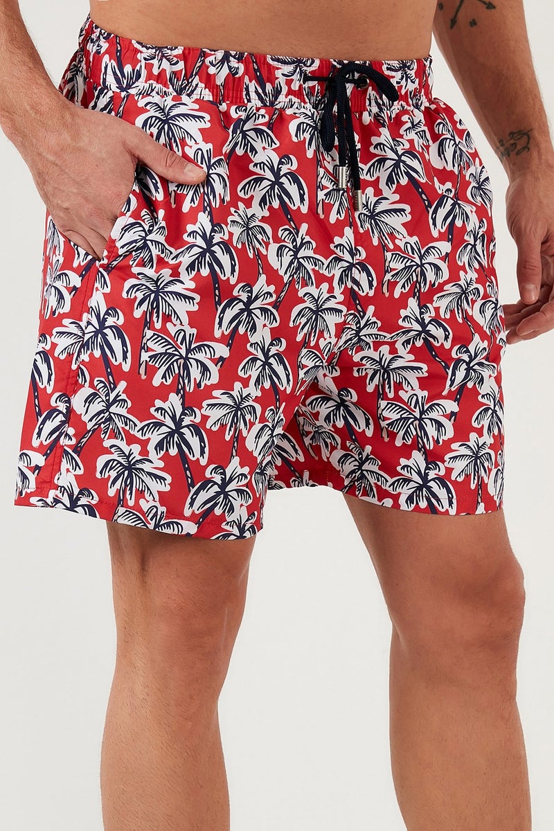 Buratti Waist Tied Patterned Pocket Swimsuit Short Men's Swimsuit Short 3800579  - Image 3