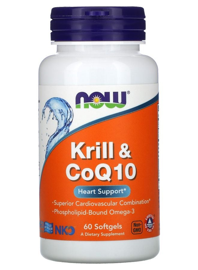 now Krill & CoQ10 60 Softgels
