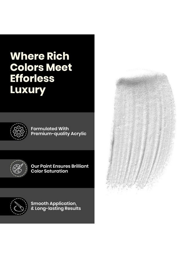 Granotone طلاء أكريليك فينيزيا معدني من GRANOTONE، غير قابل للتلاشي ولامع، طلاء أكريليك معدني غني بالأصباغ، ألوان معدنية غير سامة، مثالي للأطفال والفنانين والمبتدئين، فضي، 50 مل - Image 4