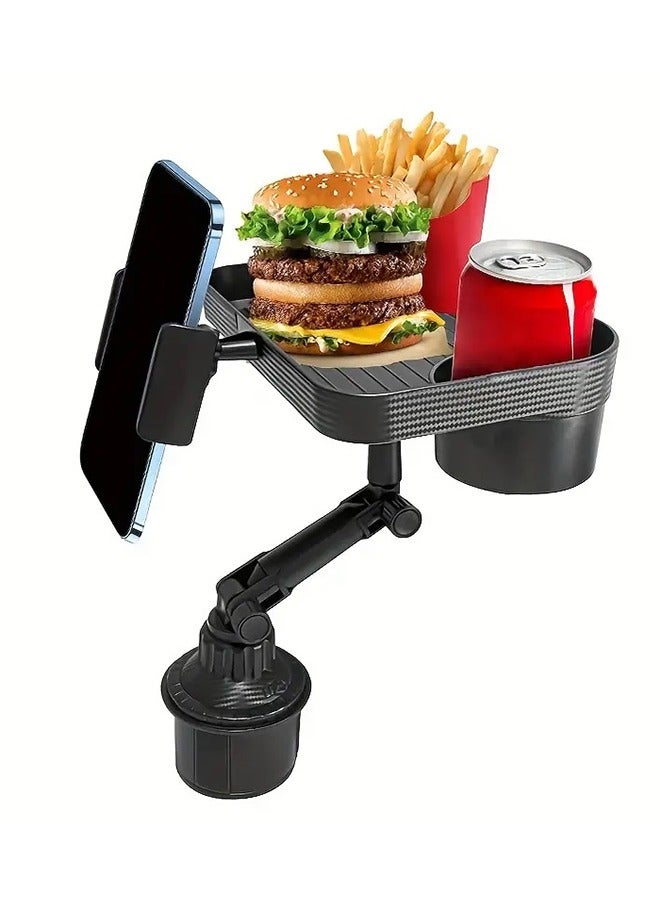 جارلو قابل للتعديل حامل كأس السيارات صينية ، ثلاثة في واحد سيارة صينية الطعام ، السيارات العالمية حامل كأس مع صينية ، الهاتف المحمول حامل ، حامل كأس السيارات الدوارة ، تطول تغذية السيارات صينية ، متعددة الوظائف حامل كأس السيارات - Image 1