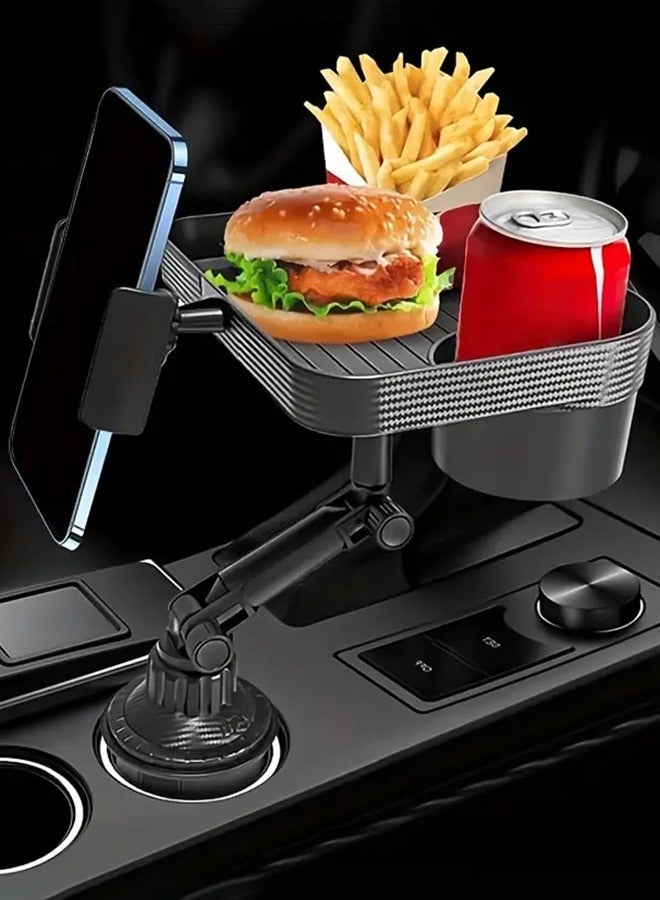 جارلو قابل للتعديل حامل كأس السيارات صينية ، ثلاثة في واحد سيارة صينية الطعام ، السيارات العالمية حامل كأس مع صينية ، الهاتف المحمول حامل ، حامل كأس السيارات الدوارة ، تطول تغذية السيارات صينية ، متعددة الوظائف حامل كأس السيارات - Image 2