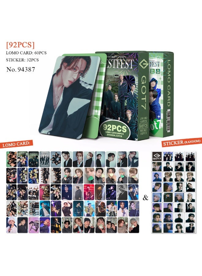NIBEMINENT 92 Pcs Kpop GOT7 NESTFEST Lomo Cards Card For Fans Collection Gifts - Image 1