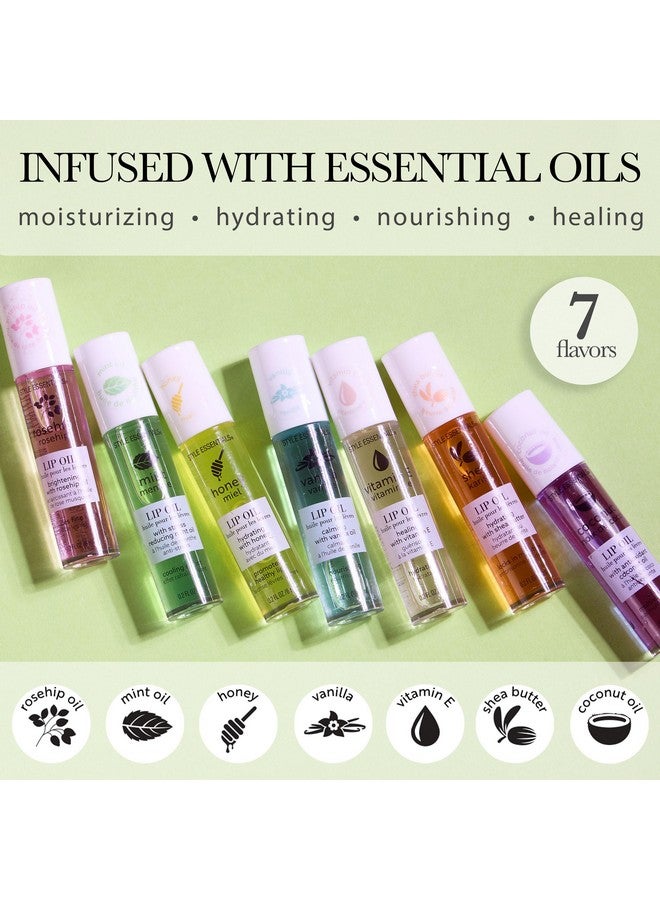 Expressions 7Pc Lip Oil Collection With Essential Oilshydrating Roll On Lip Oils Infused Wnatural Healing Essential Oilsrollerball Lip Oils Vitamin Enriched Lip Glow Oil Set - Image 5