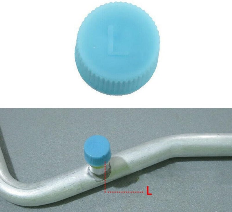 Calsgkspray 2Pcs Blue Replacement Valve Caps,for Car Air Conditioning, Leakproof R134a AC System Charging Port Caps (High and Low Pressure) Valves, Automotive Replacement Air Conditioning Valves,Air Conditioning - Image 3