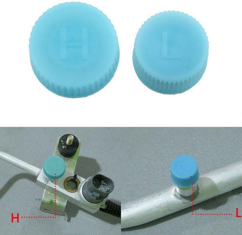 Calsgkspray 2Pcs Blue Replacement Valve Caps,for Car Air Conditioning, Leakproof R134a AC System Charging Port Caps (High and Low Pressure) Valves, Automotive Replacement Air Conditioning Valves,Air Conditioning - Image 4