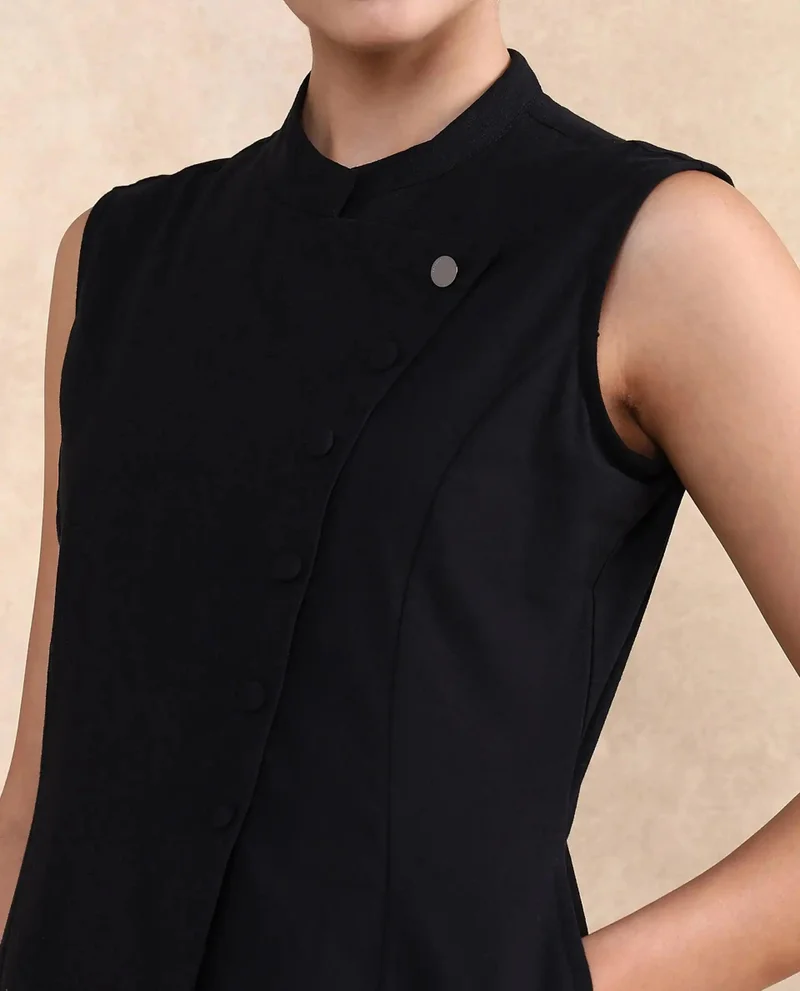 Rareism Women's Shirt Dress With Overlap Detail