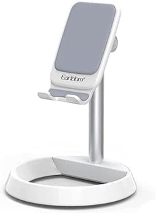 Earldom EH138 Universal Desktop Phone Holder For Phones And Tablets - White Grey