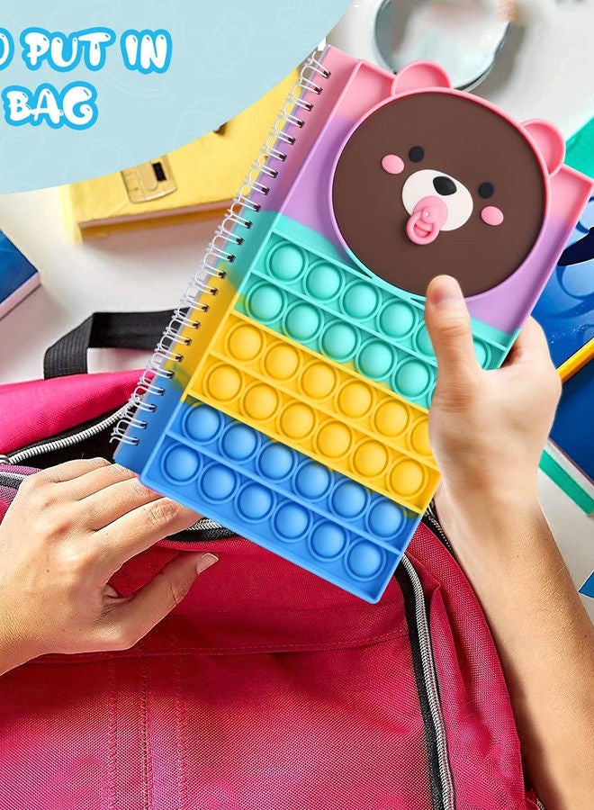 ISank Push Pop Fidget Toy Silicone Sensory Bubble Lined Spiral Stress Relief Notebook  - Image 4
