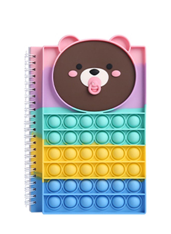 ISank Push Pop Fidget Toy Silicone Sensory Bubble Lined Spiral Stress Relief Notebook  - Image 1