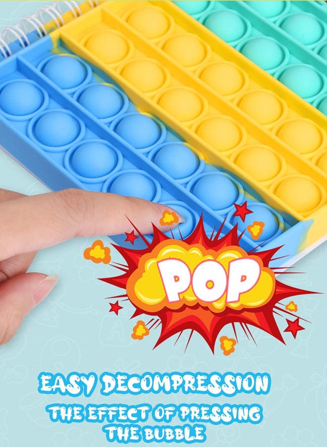ISank Push Pop Fidget Toy Silicone Sensory Bubble Lined Spiral Stress Relief Notebook  - Image 5