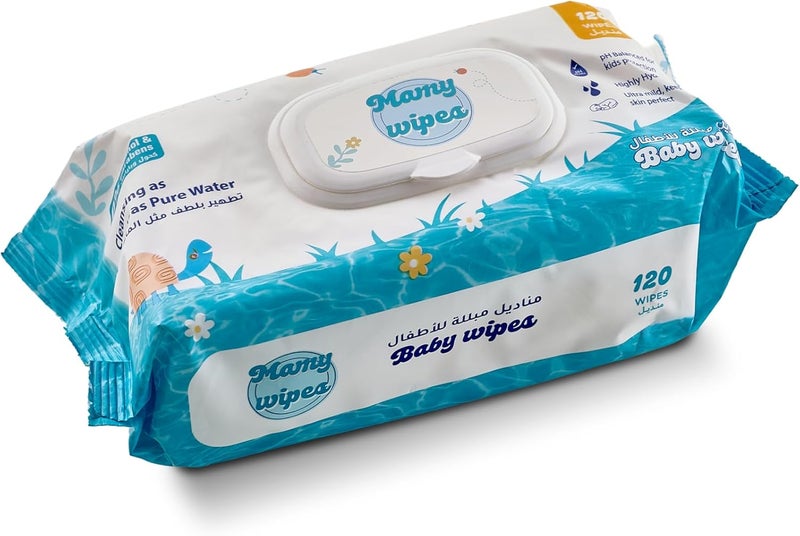 Mama MAMY- BABY WIPES 120 SHEETS - Image 1