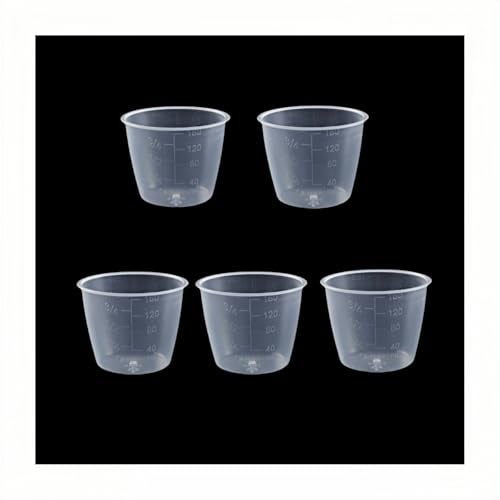 RyanDesign 5-Pack 160ml Transparent Rice Measuring Cups | Clear ML/Cup Markings | Multi-Purpose Dry & Liquid Ingredient Cups | Stackable Food-Grade PP Kitchen Utensils for Cooking, Baking & Daily Use - Image 1