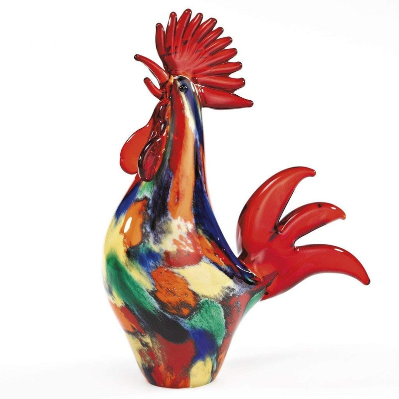 Badash Murano-Style Art Glass Rooster Figurine - 11" Tall Decorative Artistic Glass Mouth-Blown Sculpture - Colorful Handmade Home Decor & Gifts - Image 4