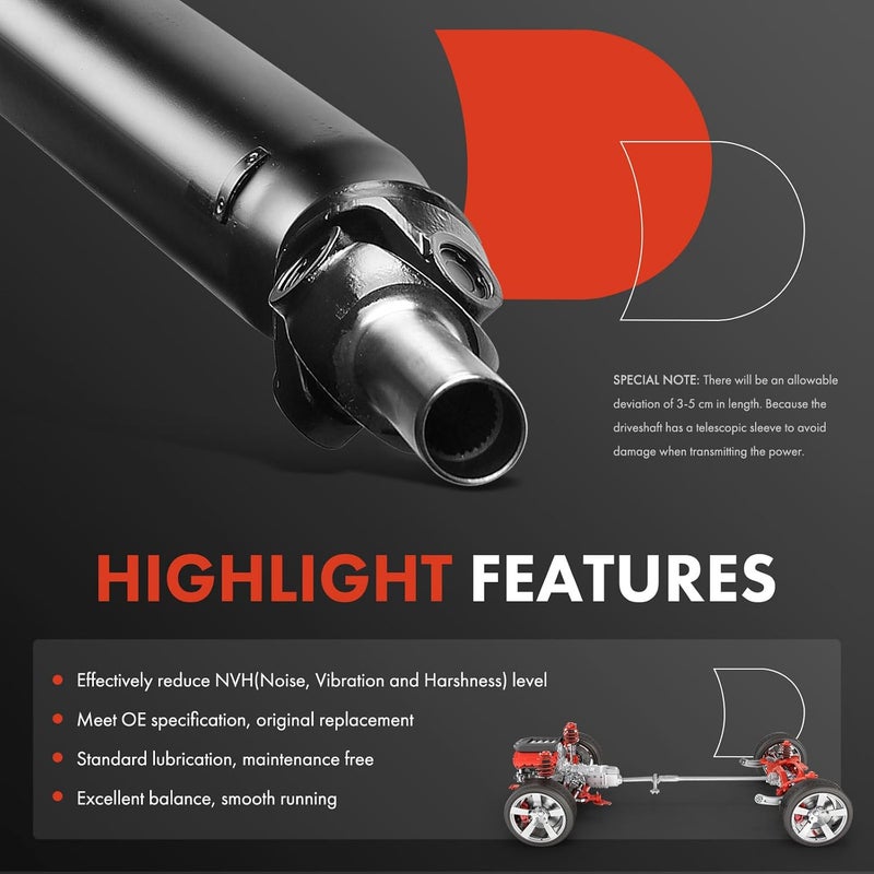 A-Premium 66.48" Rear Drive Shaft Assembly for Dodge Dakota - Image 4