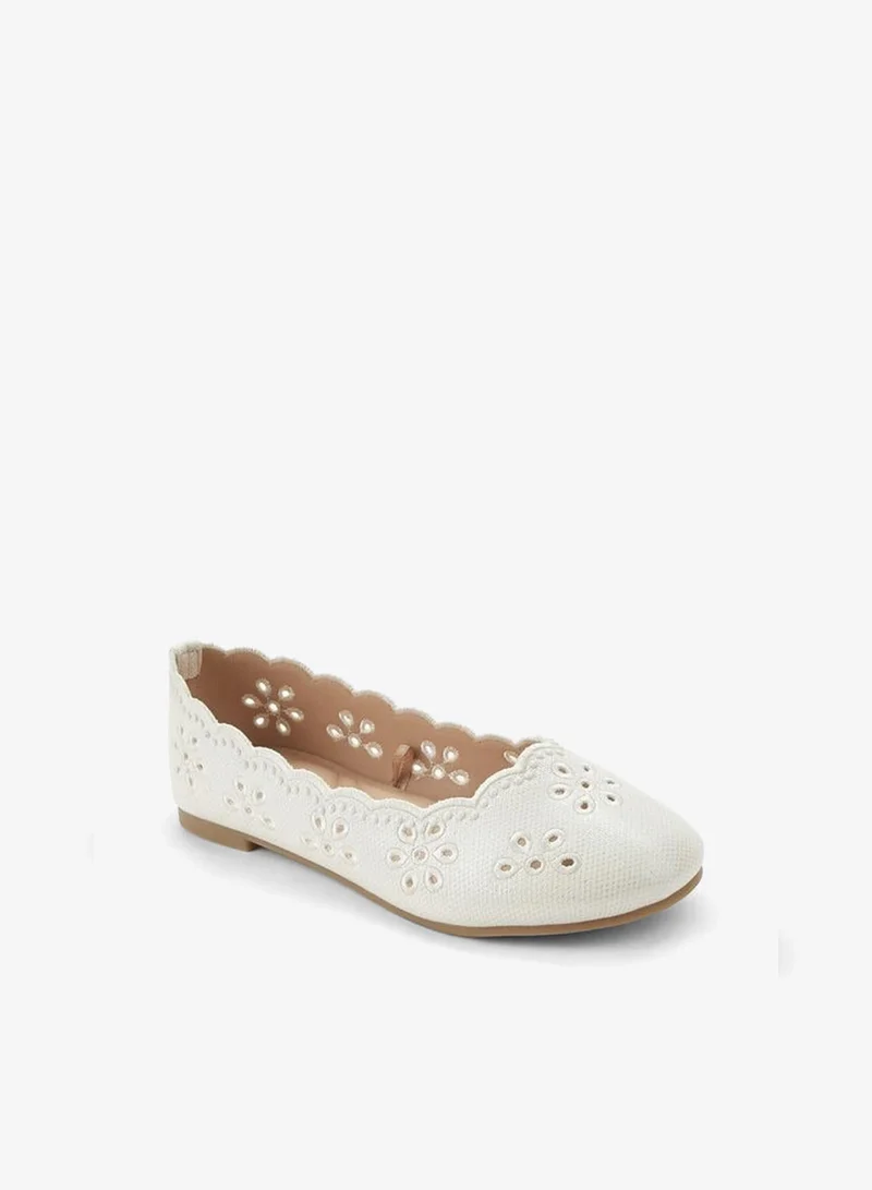 Girls Laser Cut Ballerina Shoes